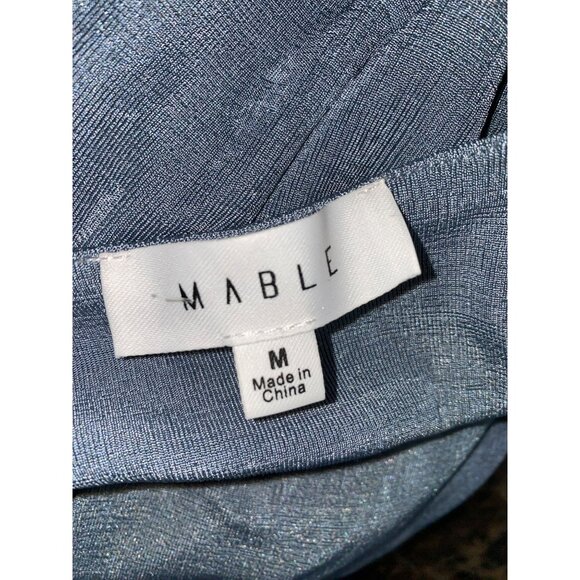 New Mable Blue Date Night MIDI Deep V-Neck & Crisscross Back Medium - Picture 5 of 15